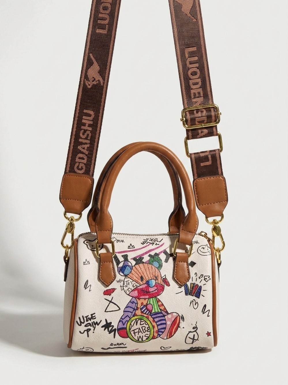 Multicoloured crossbody bag with cute design
